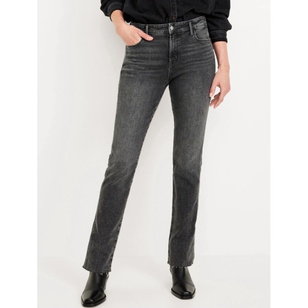 Old Navy Jeans Women's‎ 2 High-Rise Vintage Slim Stretch Raw Hem Smooth Pockets